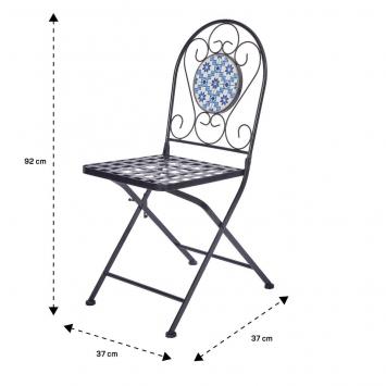 chaise de jardin en mosaïque 